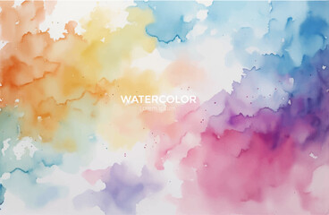 Abstract watercolor background with watercolor splashes