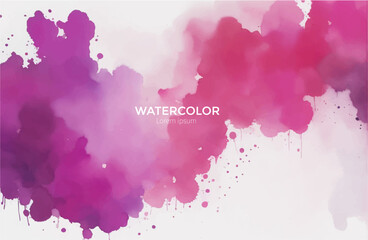 Watercolor background with splashes, watercolor background with watercolor, Pink watercolor, pink background