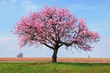 Fototapeta premium Blossoming Tree. Spring Blossom Tree with Fresh Air Background