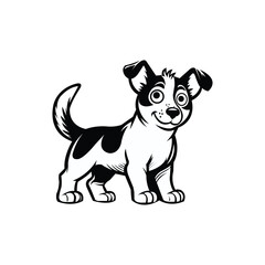 Dog logo vector logo design, illustration, silhouette