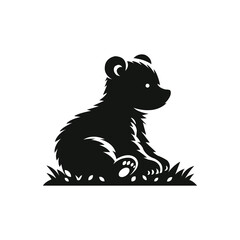Bear logo vector logo design, illustration, silhouette