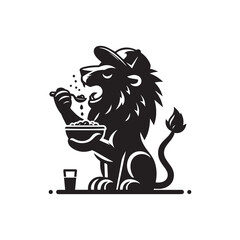 Lion logo vector logo design, illustration, silhouette