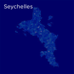 seychelles map with blue bg