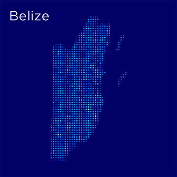 belize map with blue bg