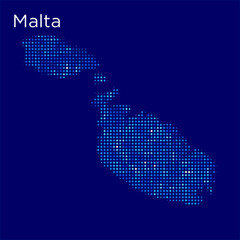 malta map with blue bg