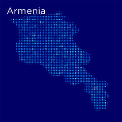 armenia map with blue bg