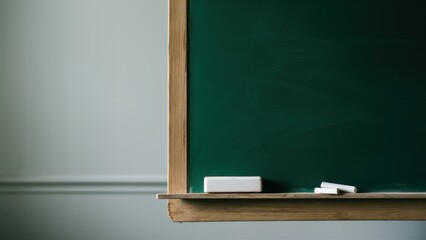 Blank Green Chalkboard Empty Classroom Board Background