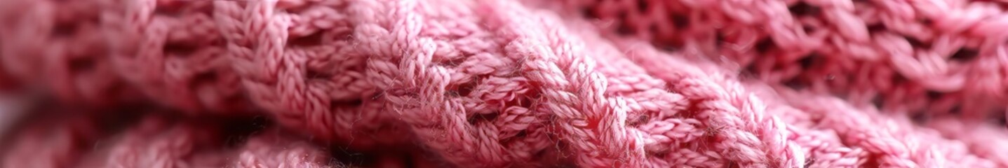 pink knitted sweater closeup.