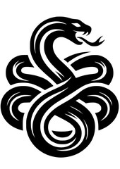 Fototapeta premium Snake SVG, Reptile SVG, Snake Silhouette SVG, Python SVG, Anaconda SVG, Crocodile SVG, Skin SVG, Dangerous Animals SVG, Snake Clipart, Snake Cut file for Cricut, Tattoo Design