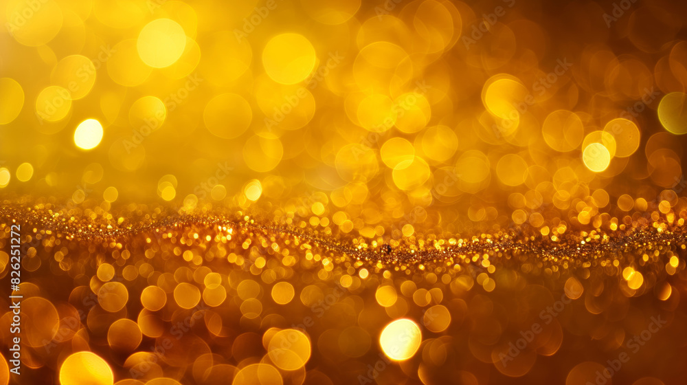 Aufkleber warm golden bokeh lights creating a festive and glamorous background suitable for various occasions