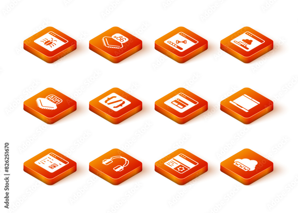 Poster set software, headphones, processor, programming language syntax, debugging, search engine, web deve