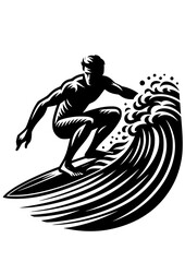 Surfer SVG, Surfboard SVG, Surfing on the wave SVG, Sea, Ocean, Hawaii SVG, Surfer boy Silhouette, Surfer Clipart, Surfer Cut file for Cricut, Surfing Design