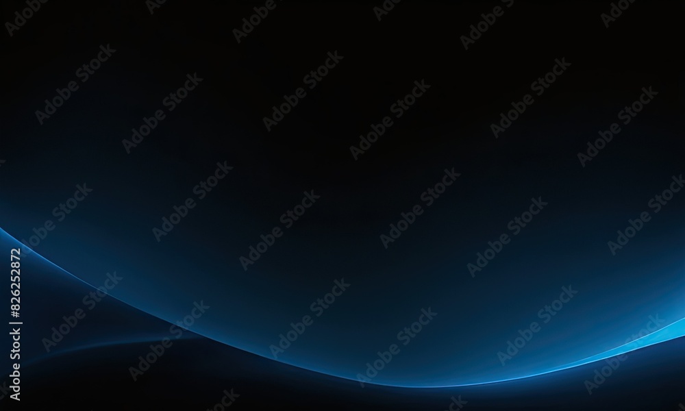 Poster dark deep blue abstract background with smooth curved lines