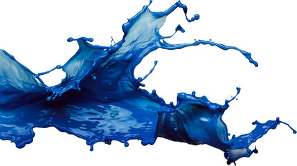blue splash isolated on transparent background