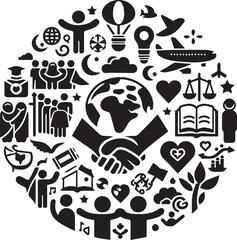 international friendship day Vector Illustration 