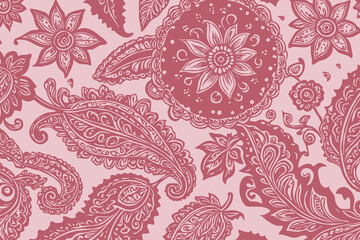 Botanical pattern for fabrics, covers, leaflets, business cards, Happy Birthday cards, Wedding Invitations, for use in graphics . Generated by Ai