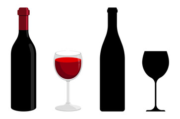 bottle of wine and glass