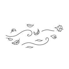 Leaf wind doodle