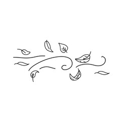 Leaf wind doodle