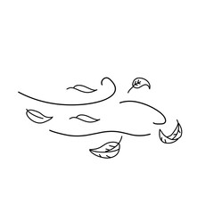 Leaf wind doodle
