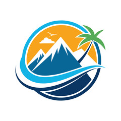 Creative logo icon for a travel company