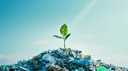 Sustainability and Eco-Friendly Concept: New Life Emerging from Waste