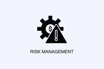Risk Management Vector Icon Or Logo Illustration