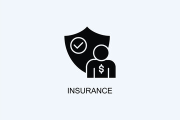 Insurance Vector Icon Or Logo Illustration