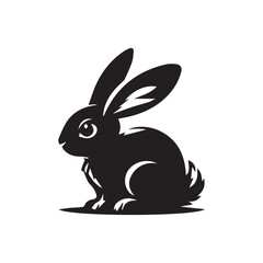 Rabbit logo vector logo design, illustration, silhouette