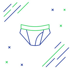 Line Men underpants icon isolated on white background. Man underwear. Colorful outline concept. Vector
