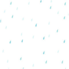 雨模様な背景 デザイン _( ベクター イラスト アブストラクト 白背景 梅雨 5月 6月 水彩 )