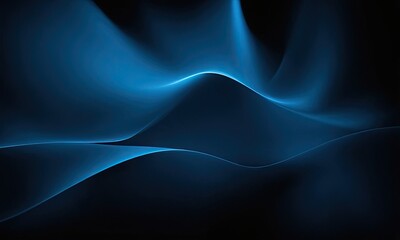 Fototapeta premium dark deep blue abstract background with smooth curved lines
