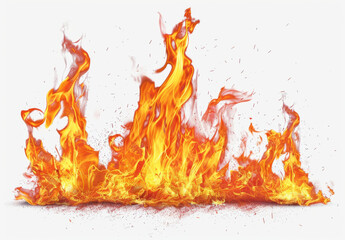 Fire, flame, white background, png element, transparent element, png element, simple design, icon design.