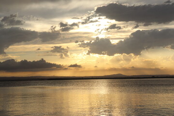 Fototapeta premium Beautiful sunset at Albufera Lake, Valencia Spain