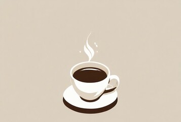 Obraz premium vector icon for a cup of coffee, illustration of a cup of coffee icon