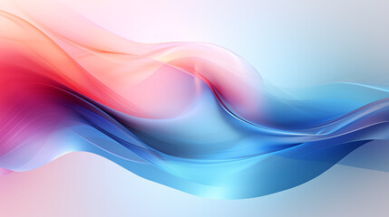 Abstract Red and Blue Gradient Wave
