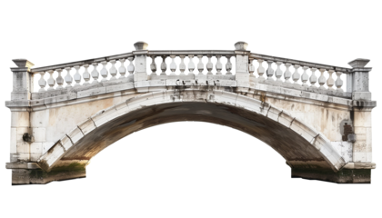 Stone Old Bridge on Transparent Background