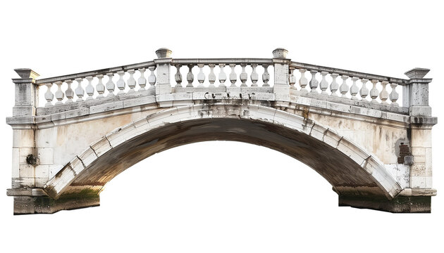 Stone Old Bridge on Transparent Background