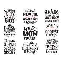 Fototapeta premium Nurse SVG Bundle
