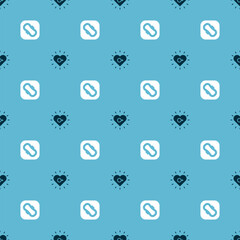 Set Feminism and Sanitary napkin on seamless pattern. Vector