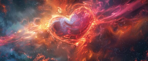 Love Depicted As A Radiant Burst Of Cosmic Energy, Abstract Background Images