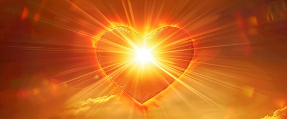 Love Depicted As A Radiant Sunburst, Abstract Background Images