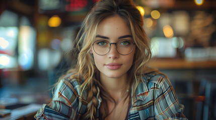 portrait of a woman in the city