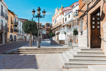 The main square of Jaraiz de la Vera in Caceres, Extremadura