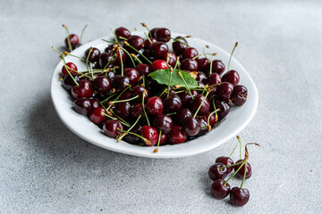 Fresh organic sweet cherry berries