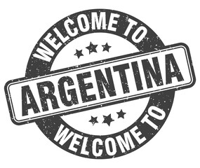 Welcome to Argentina stamp. Argentina round sign