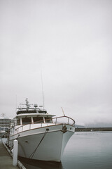 yacht in the harbor in alaska
