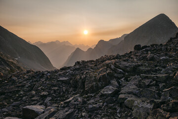 Sunset in the Needle Mountains, Colorado