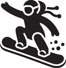 Snowboarding Icon Vector Illustration