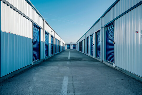 Multiple storage units with doors
